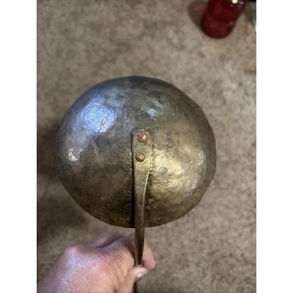 Vintage Copper Ladle Water Dipper Antique Hammered 14
